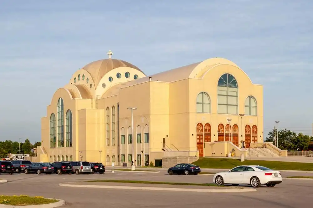 Markham,,Ontario,,Canada,-,June,29,,2018:,St.,Mark,Coptic Paving in Markham by Empire Paving